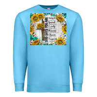 Ocean Blue god says you are with sunflower Premium Sweatshirt - TumblerDesignByShophia