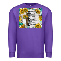 Purple god says you are with sunflower Premium Sweatshirt - TumblerDesignByShophia
