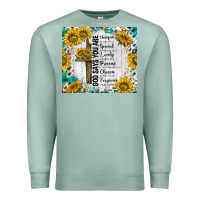 Seafoam god says you are with sunflower Premium Sweatshirt - TumblerDesignByShophia