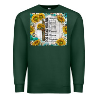 Sports Green god says you are with sunflower Premium Sweatshirt - TumblerDesignByShophia
