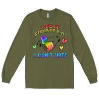 Army Green i may be straight pride day Long Sleeve Tee - MaliasSmallBusiness