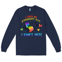 Navy i may be straight pride day Long Sleeve Tee - MaliasSmallBusiness