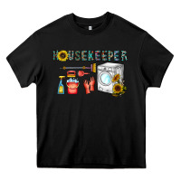 Black housekeeper Heavy Core Tee - CowhideDigitalArt