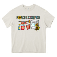 Cream housekeeper Heavy Core Tee - CowhideDigitalArt