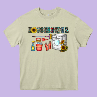 Housekeeper Heavy Core Tee Designed By Cowhidedigitalart