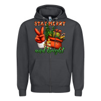 Smoke stay merry and bright peace hand Zipper Hoodie - Jasminsmagicworld