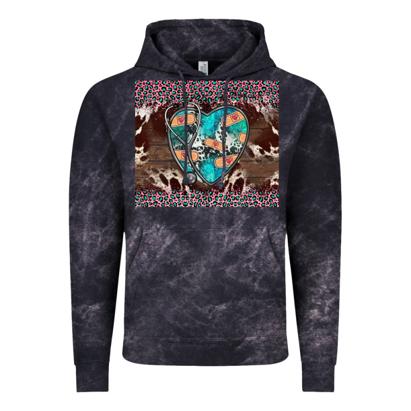 Western Nurse Stethoscope Pink Leopard Vintage Hoodie by BarkalooDesign | Teevron