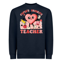 Navy cupid's favorite teacher Heavyweight Sweatshirt - MaliasSmallBusiness