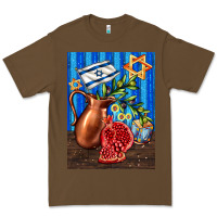 Cacao hanukkah table with oil pitcher Premium Tee - AdoDesignShop