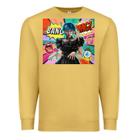 Antique Gold pop art gothic girl Premium Sweatshirt - TumblerDesignByShophia
