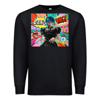 Black pop art gothic girl Premium Sweatshirt - TumblerDesignByShophia