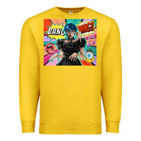 Lemon pop art gothic girl Premium Sweatshirt - TumblerDesignByShophia