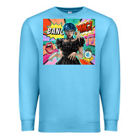 Ocean Blue pop art gothic girl Premium Sweatshirt - TumblerDesignByShophia
