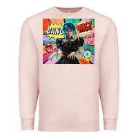 Pale Pink pop art gothic girl Premium Sweatshirt - TumblerDesignByShophia