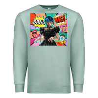 Seafoam pop art gothic girl Premium Sweatshirt - TumblerDesignByShophia