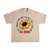 French Oak in a world where you can be anything be kind Urban Heavy Tee - MaliasSmallBusiness