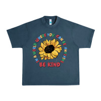 Midnight Navy in a world where you can be anything be kind Urban Heavy Tee - MaliasSmallBusiness