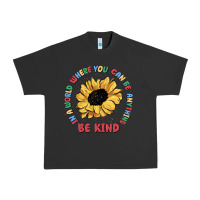 Pigment Black in a world where you can be anything be kind Urban Heavy Tee - MaliasSmallBusiness