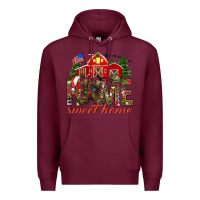 Burgundy Army Christmas Home Sweet Home Premium Hoodie - HowdyJamesFarm