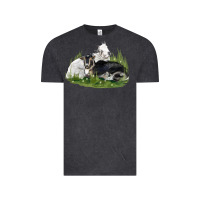 Vintage Black two baby nigerian dwarf goat Vintage Tee - LillyAllenDesigns