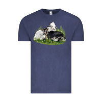 Vintage Denim two baby nigerian dwarf goat Vintage Tee - LillyAllenDesigns
