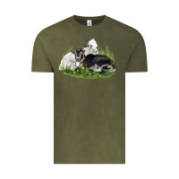 Vintage Olive two baby nigerian dwarf goat Vintage Tee - LillyAllenDesigns