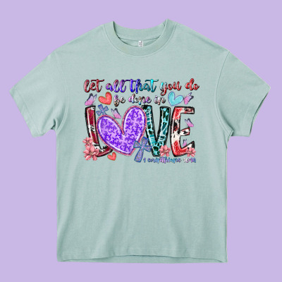 Let All That You Do Be Done In Love Heavy Core Tee Designed By Racoondesign
