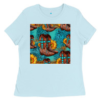 Baby Blue western boots seamless pattern Ladies Tee - HRA Design Shop