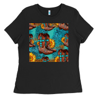Black western boots seamless pattern Ladies Tee - HRA Design Shop