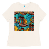 Bone western boots seamless pattern Ladies Tee - HRA Design Shop
