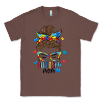 Chestnut messy bun autism mom Classic Tee - MaliasSmallBusiness