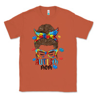 Copper messy bun autism mom Classic Tee - MaliasSmallBusiness