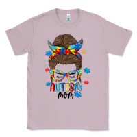 Lilac messy bun autism mom Classic Tee - MaliasSmallBusiness