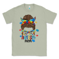 Matcha messy bun autism mom Classic Tee - MaliasSmallBusiness