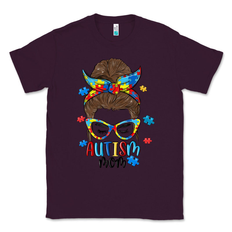 Messy Bun Autism Mom Classic Tee by MaliasSmallBusiness | Teevron