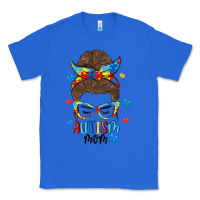 True Royal messy bun autism mom Classic Tee - MaliasSmallBusiness