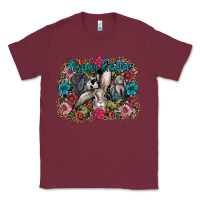 Burgundy Happy Easter Classic Tee - CowhideDigitalArt