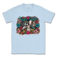 Dusty Blue Happy Easter Classic Tee - CowhideDigitalArt
