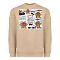 Mushroom cow farm life Heavyweight Sweatshirt - MaliasSmallBusiness