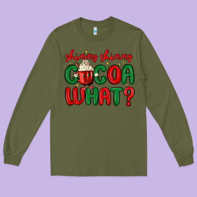 Shimmy Shimmy Cocoa What Long Sleeve Tee Designed By Maliassmallbusiness