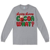 Heather Grey shimmy shimmy cocoa what Long Sleeve Tee - MaliasSmallBusiness