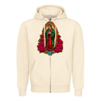 Sandshell our lady of guadalupe Zipper Hoodie - Jasminsmagicworld
