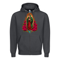 Smoke our lady of guadalupe Zipper Hoodie - Jasminsmagicworld