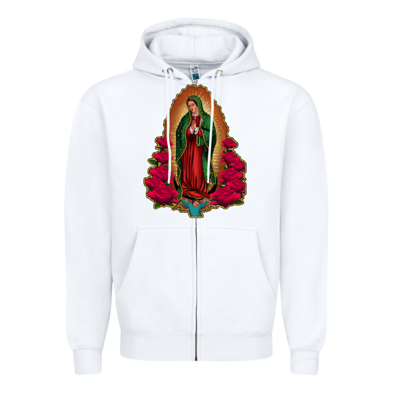 Our Lady Of Guadalupe Zipper Hoodie by Jasminsmagicworld | Teevron