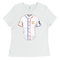 White softball uniform fa element Ladies Tee - FaDigitalArtStudio