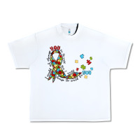 White autism awareness Urban Heavy Tee - MaliasSmallBusiness