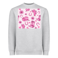 Heather Grey cowgirl valentine's day Heavyweight Sweatshirt - MaliasSmallBusiness