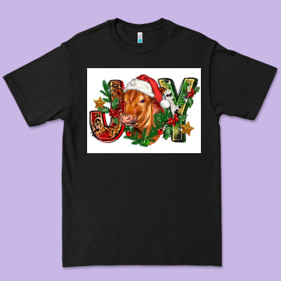 Christmas Heifer Joy Premium Tee Designed By Fadigitalartstudio