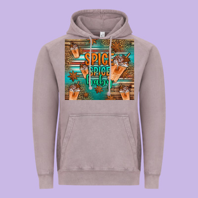 Spice Spice Baby Pumpkin Spice Latte Vintage Hoodie Designed By Jasminsmagicworld