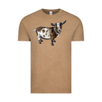Vintage Coffee Nigerian Dwarf Goat Vintage Tee - LillyAllenDesigns